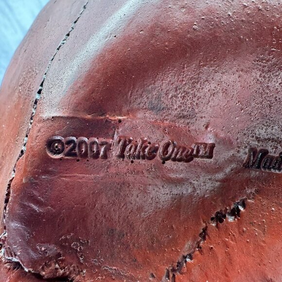 2007 Take One Full Face Horror Scary Red Skull Halloween Mask Costume - Picture 8 of 12